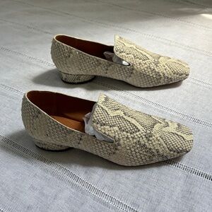 SARTO By Franco Sarto Snake Print Leather Loafers